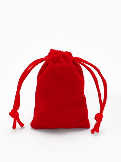 Мешочек бархатный «Классика», 5×7 см, фасовка 50 шт., красный