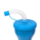 Стакан пластиковый с трубочкой «Гофра» 500 мл, МИКС - Фото 2