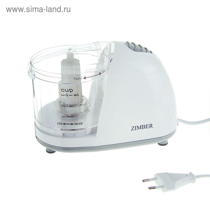 Измельчитель Zimber ZM-10983, пластик, 100 Вт, 0.34 л, белый - Фото 1