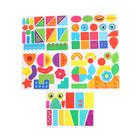 Конструктор магнитный «Геометрия» в дерев коробке + набор игровых карточ, мел, маркер, губка - Фото 3