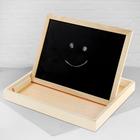 Конструктор магнитный «Геометрия» в дерев коробке + набор игровых карточ, мел, маркер, губка - Фото 7