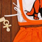 Детский костюм "Динозавр": футболка на завязках, шорты, на 6-12 мес, цвет оранжевый - Фото 4