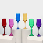 Набор бокалов для шампанского «Радуга», 200 мл, 6 шт - фото 300970351