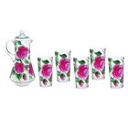 Набор питьевой "Яркие тюльпаны", 7 предметов: кувшин 1,2 л, 6 стаканов 200 мл, МИКС - Фото 1