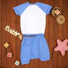 Детский костюм "Динозаврик": футболка на завязках, шорты, на 6-12 мес, рост 74-86 см, цвет голубой - Фото 7