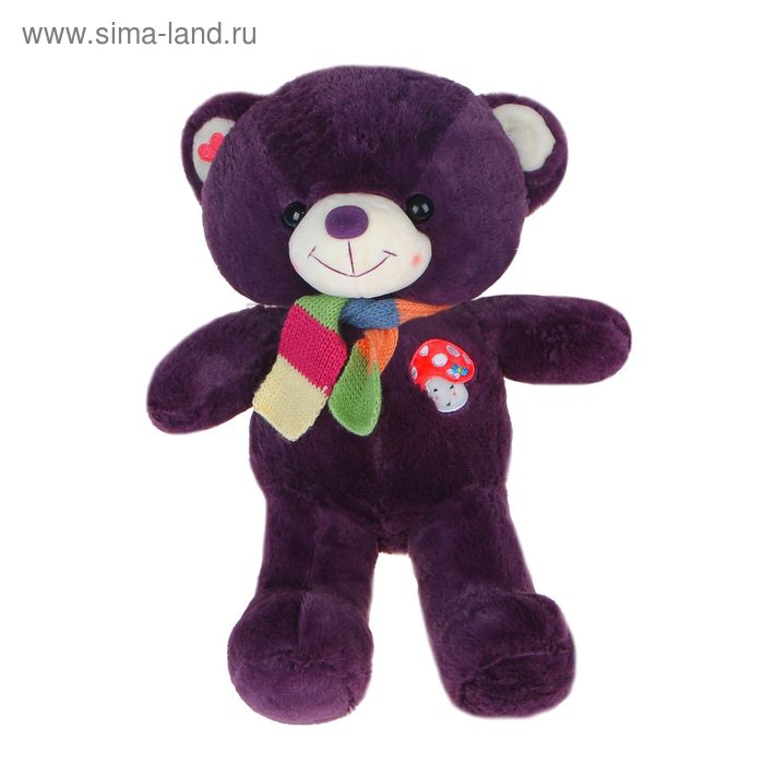 Мягкая игрушка «Медведь с шарфом и вышивкой», цвета МИКС - Фото 1