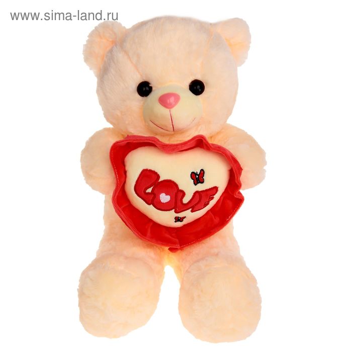 Мягкая игрушка "Медведь с сердцем и надписью kiss me", МИКС - Фото 1