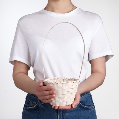 Корзина плетёная, бамбук, белый Maui