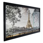 Часы-картина настенные, серия: Город, "Эйфелева башня", 50 х 100 см - фото 10064652
