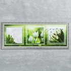 Часы-картина настенные, серия: Цветы, "Белые тюльпаны", 35 х 100 см - фото 8431799