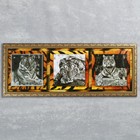 Часы-картина настенные, серия: Животный мир, "Тигры", 35 х 100 см - фото 8431837