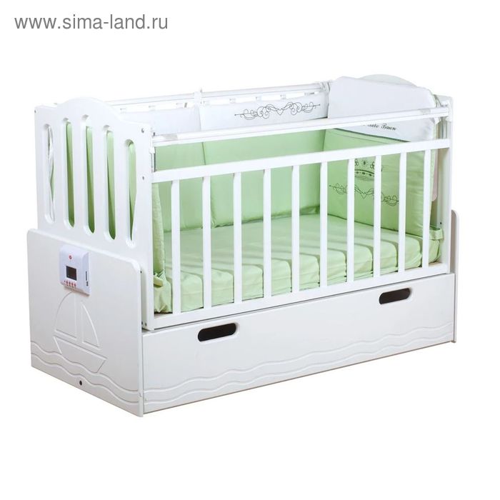 Автоматическая детская кроватка «Укачай-ка 03», цвет белый