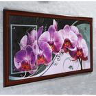 Часы-картина настенные, серия: Цветы, "Нежная орхидея", 50 х 100 см, микс - Фото 2