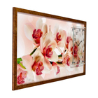 Часы-картина настенные, серия: Цветы, "Ветка орхидеи", 50 х 100 см - фото 9822189
