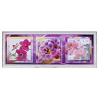 Часы-картина настенные, серия: Цветы, "Фиолетовые орхидеи", 35 х 100 см - Фото 3