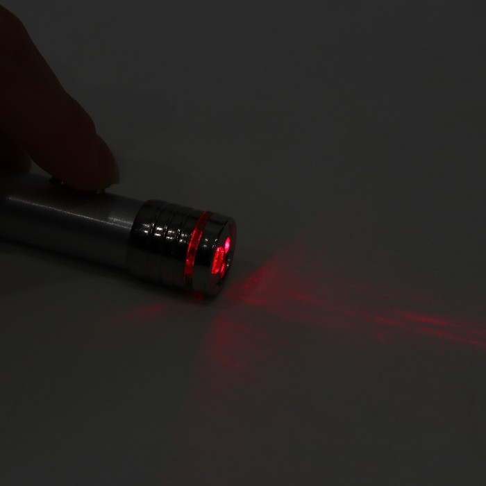Лазерная указка "Мастер К", с карабином, 2 LED, 2 режима, 7 х 1.4 см - фото 1905350100