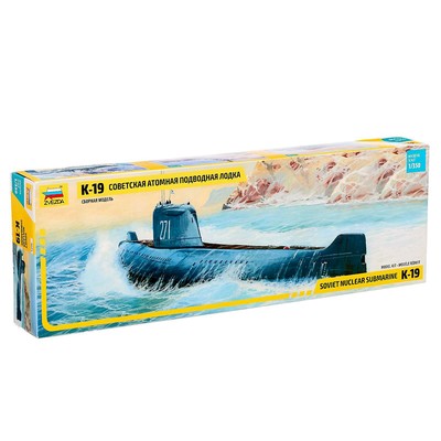 Сборная модель-подводная лодка «Советская атомная подводная лодка К-19» Звезда, 1/350, (9025)