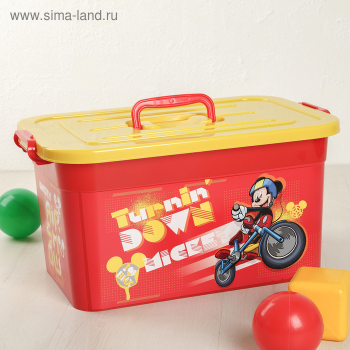 Ящик для игрушек 15 л "Disney для мальчиков", цвет МИКС - Фото 1