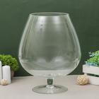 Ваза «Бренди» бокал на ножке, 12 л, 35×29.5 см, d=16.5 см, стекло, прозрачная - Фото 1