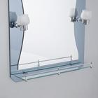 Зеркало в ванную комнату с подсветкой, двухслойное Ассоona, 80 × 60 см, A610, 1 полка - Фото 3