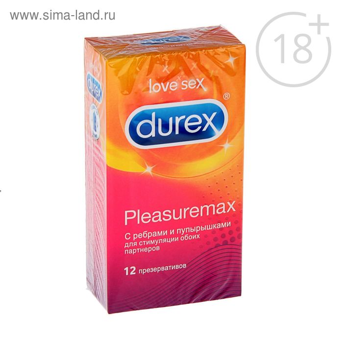 Презервативы Durex Pleasuremax, с ребрами и пупырышками, 12 шт - Фото 1