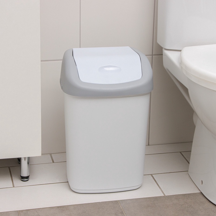 Контейнер для мусора, 14 л, с крышкой, МИКС - Фото 1