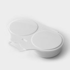 Контейнер для приготовления 2-х яиц в СВЧ-печи Полимербыт «Глазунья», пластик, белый - Фото 2