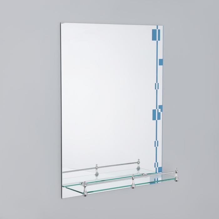 Зеркало в ванную комнату Ассоona, 60×45 см, A618, 1 полка - Фото 1