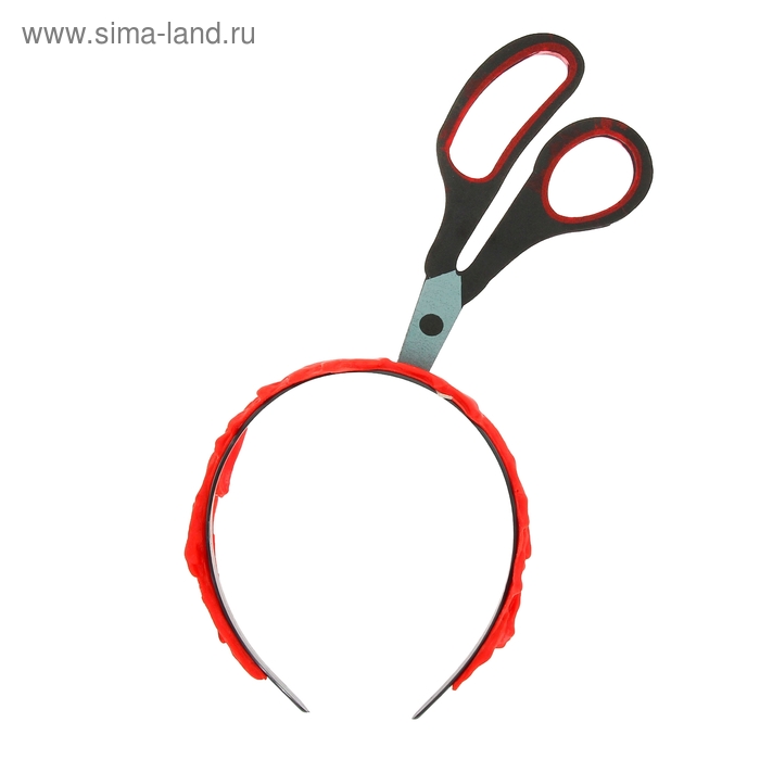 Прикол "Ободок" ножницы в голове - Фото 1