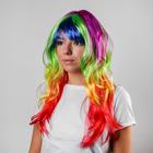 Карнавальный парик «Цветной», 120 г - фото 110305576