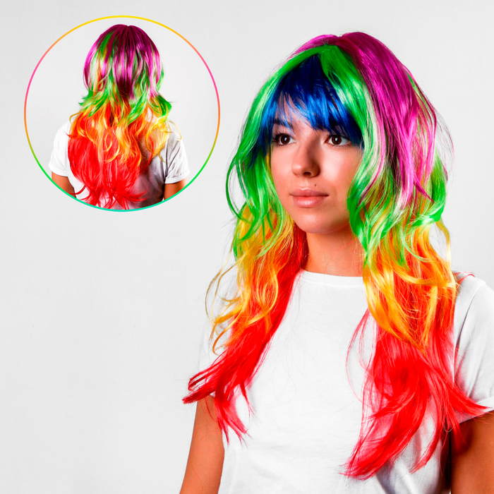 Карнавальный парик «Цветной», 120 г - Фото 1