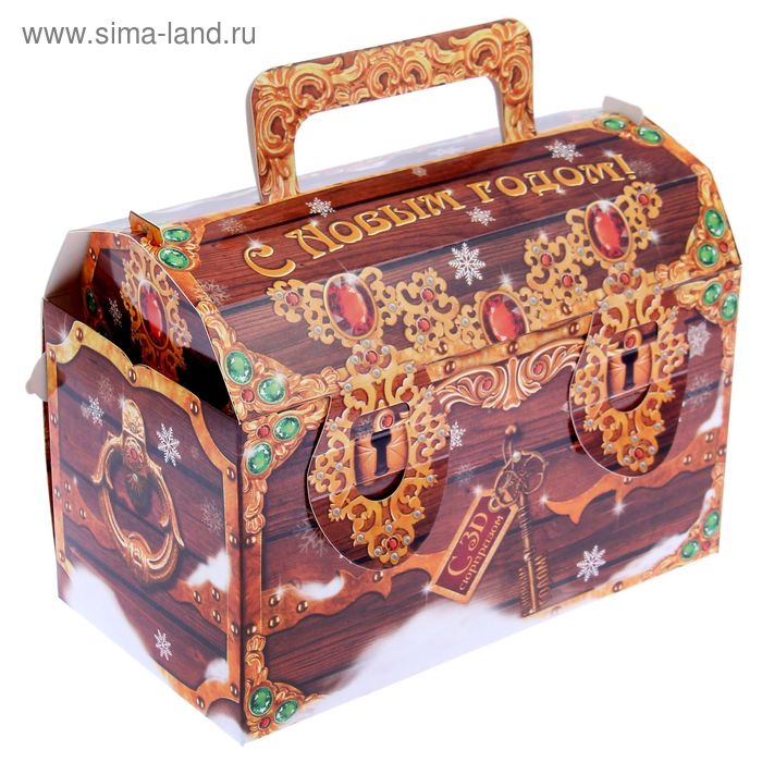 Складная коробка «Сундук сокровищ», 22 х 16 х 12 см - Фото 1
