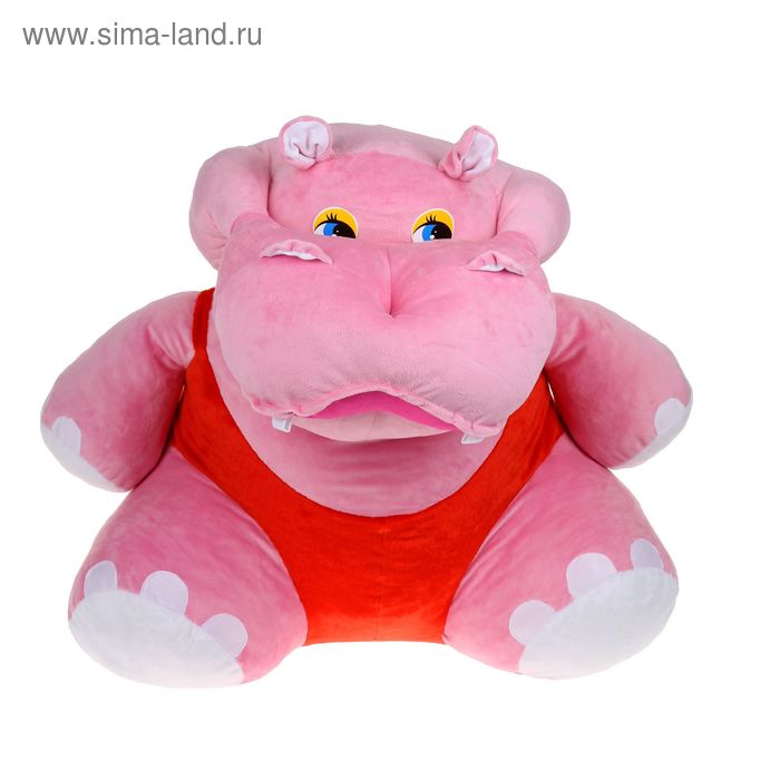 Мягкая игрушка "Бегемот большой", цвет розовый - Фото 1