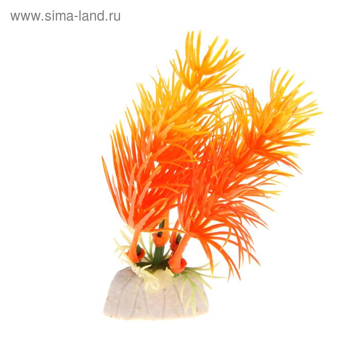Растение искусственное аквариумное Красный перистолистник, 10 см - Фото 1