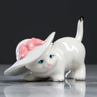 Сувенир "Кот в шляпе" белый, 10 см, микс - Фото 2