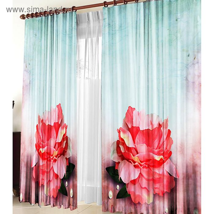 Комплект штор "Тайна", ширина 145 см, высота 270 +/-5 см-2 шт., габардин 150 г/м2 - Фото 1