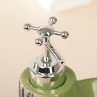 Дозатор для моющего средства с подставкой для губки Доляна «Источник», 325 мл, цвет зелёный - Фото 5