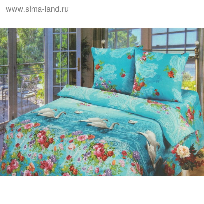 Постельное бельё Артпостель Премиум "Лебединое озеро" 1, 5сп., размер 143х215 см, 150х214 см, 70х70 см - 2 шт. - Фото 1