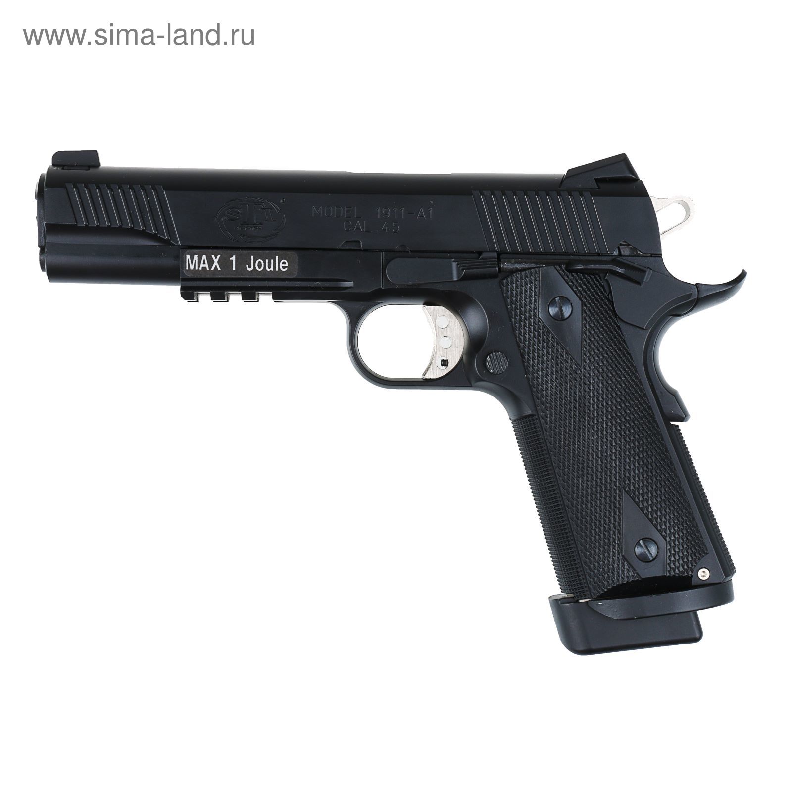 Пистолет страйкбольный STI 1911-A1, RSS(17010) грин газ, blowback, выброс  гильз, калибр 6мм (1212126) - Купить по цене от 7 009.00 руб. | Интернет  магазин SIMA-LAND.RU