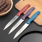Нож кухонный Доляна «Мультиколор», лезвие 12 см, цвет МИКС - Фото 2
