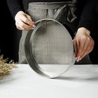Сито для просеивания Доляна «Металлик», d=21 см, серебристое - Фото 4