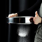 Сито для просеивания Доляна «Металлик», d=21 см, серебристое - Фото 5