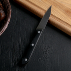 Нож для овощей кухонный Доляна «Универсал», лезвие 8 см, цвет чёрный - Фото 1