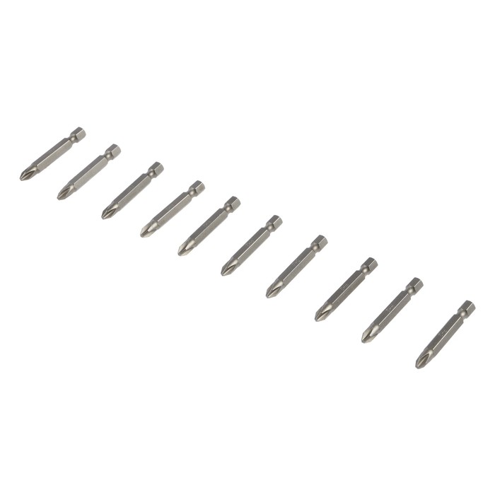 Биты ТУНДРА, намагниченные, сталь S2, PH2×50 мм, 10 шт.