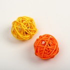 Шарики плетеные с бубенчиком, (набор 2 шт), микс цветов - Фото 7