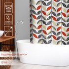 Штора для ванны Доляна «Листочки», 180×180 см, EVA - фото 317881088
