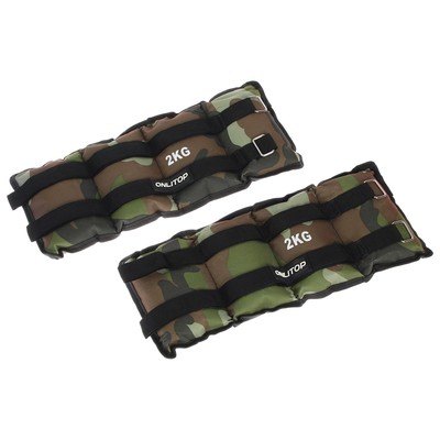 Утяжелители ONLYTOP, 2 шт.×2 кг, хаки