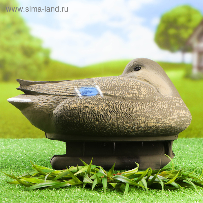 Фигура подсадная "Кряква отдыхающая" утка 33*16*20 см - Фото 1