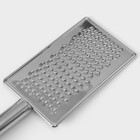 Тёрка Доляна «Металлик», 14×8 см, мелкая, с ручкой, цвет серебряный - Фото 6
