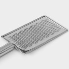 Тёрка Доляна «Металлик», 14×8 см, мелкая, с ручкой, цвет серебряный - Фото 3